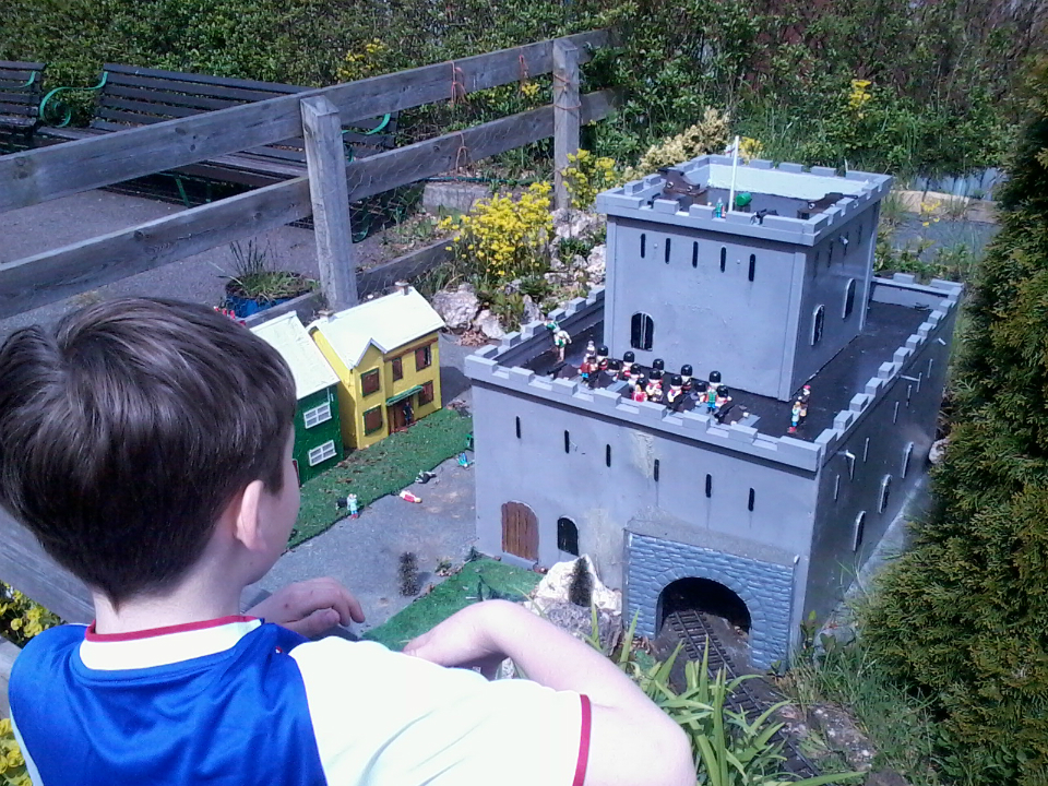 Mason enjoying Colne Valley Railway.