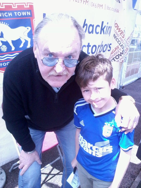 Mason with Kevin Beattie.