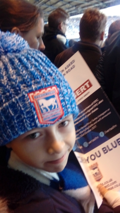 Mason at the Ipswich-Norwich match.