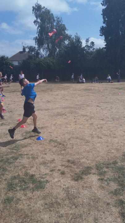 Mason partaking in his last school sports day.