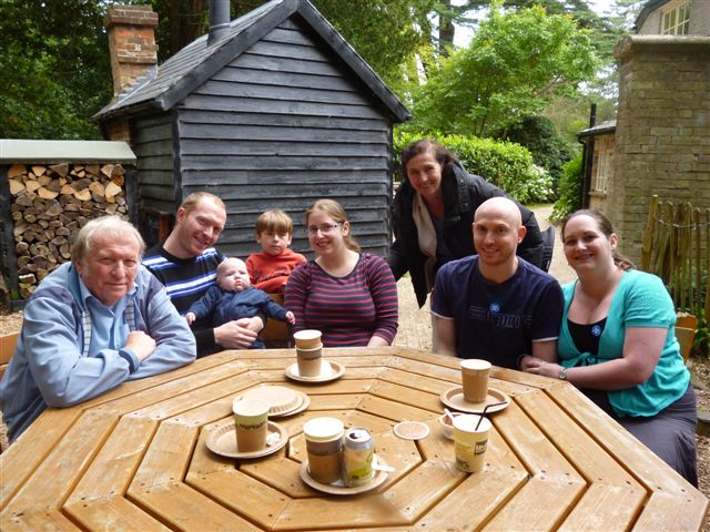 The family in the grounds of Ickworth House. l to r - Dad, me, Alfie, Mason, Ruthie, Aunty Janet, Chris & Becky. Mum was taking the photo!.