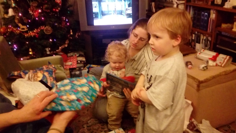 More present opening at Mum & Dad's