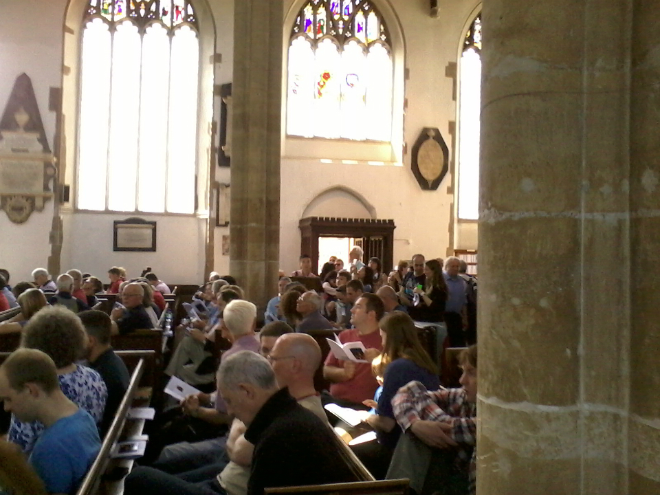 Gathered in St Peter Mancroft church for the draw.