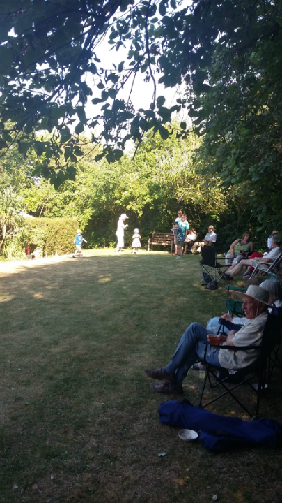 Boules on the lawn at the Offton BBQ.
