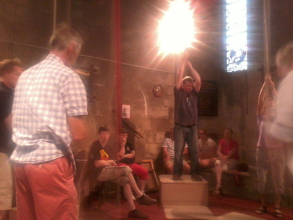  Ringing at Our Lady and the English Martyrs in Cambridge on Rambling Ringers Tour.