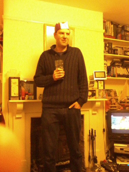 Pete Faircloth getting into the mood.