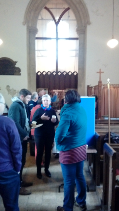 Crowds gathered at Pettistree Open Tower Morning.