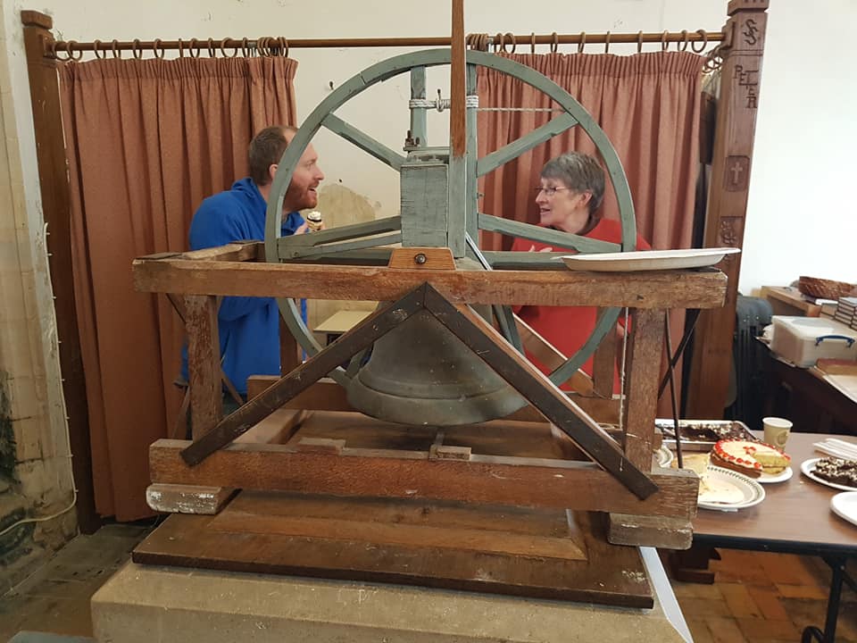 Mary Garner and myself chatting at the Pettistree Open Tower Morning.