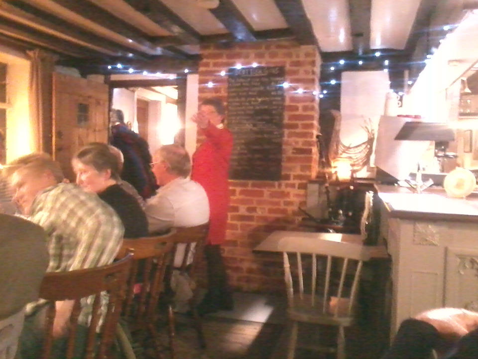 Mary Garner speaks at the Pettistree Ringers' Dinner.