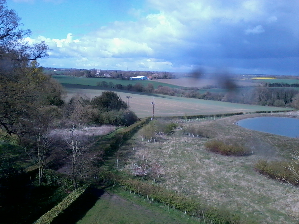 View to Buxhall from Great Finborough ringing chamber.