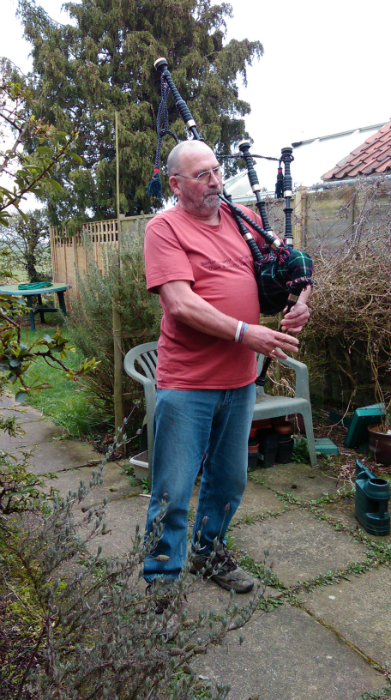 Ron playing Happy Birthday.