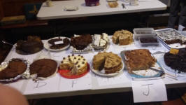 Cakes entered into the ‘Bake-Off’ at the SE District at Coddenham.