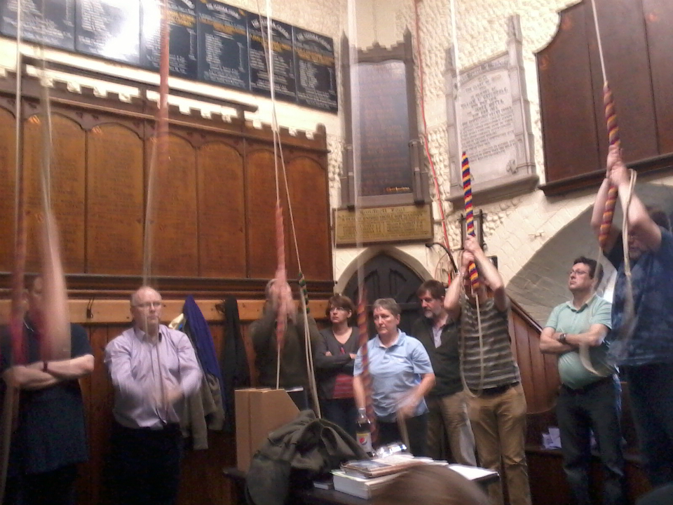 The practical session on the South-East District Stedman Triples Course at SMLT.