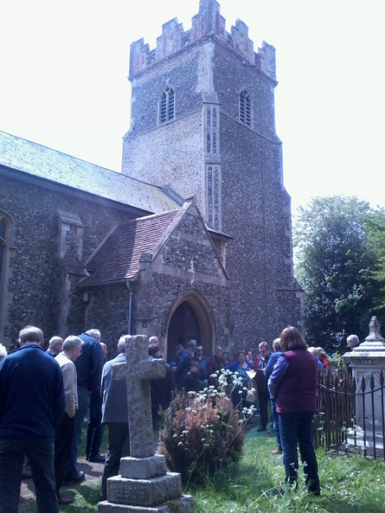 Gathered round for the draw for the SE District Striking Competition at Bredfield.