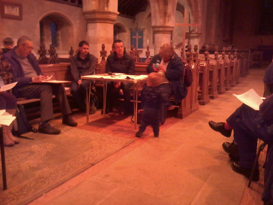 Alfie offers some advice to the top table at the South-East District Quarterly Meeting at Hollesley.