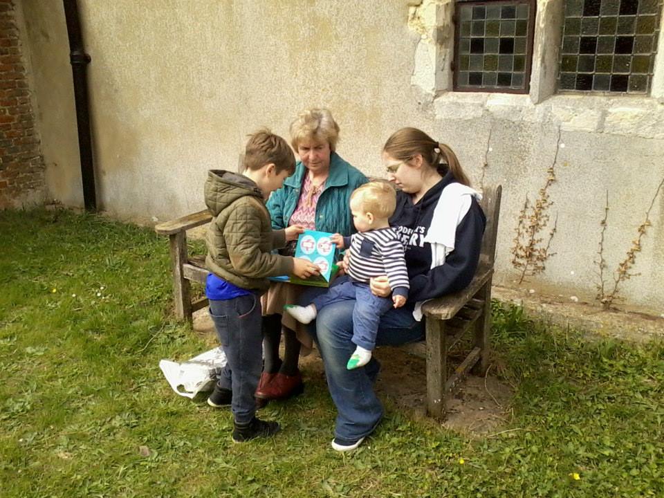 Three generations of the Munnings family - Mason, Mum, Ruthie and Alfie.