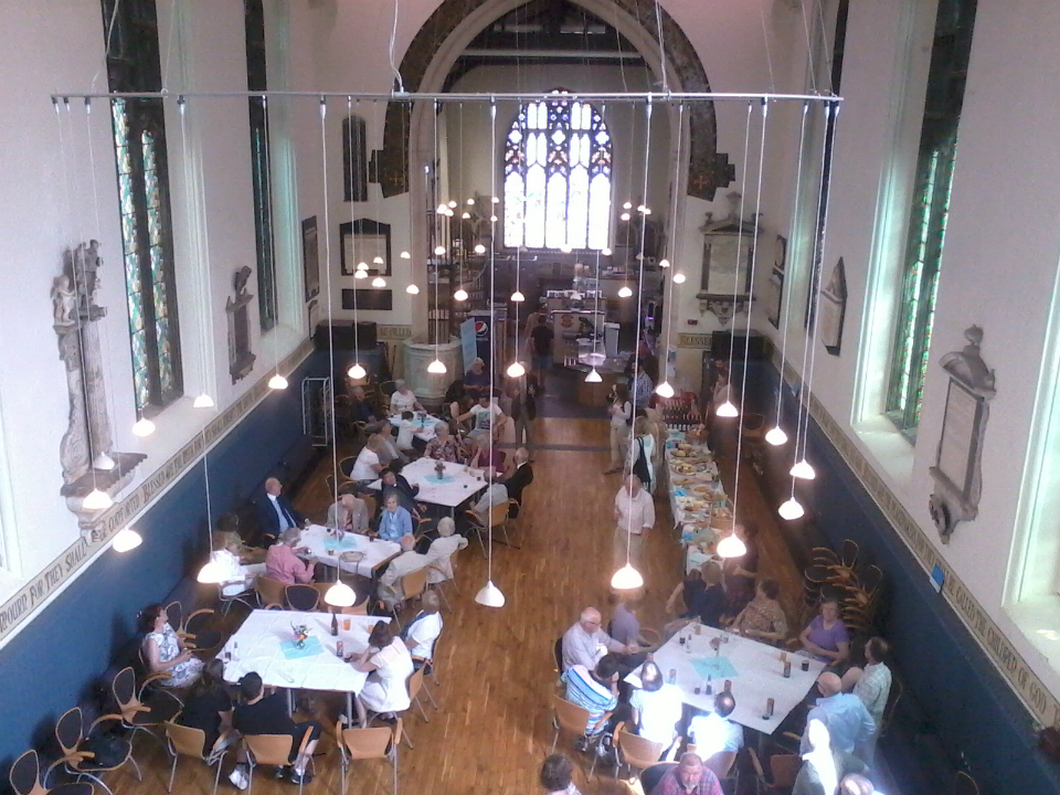 The party underway at St Lawrence for George and Diana Pipe's Diamond Wedding Anniversary.