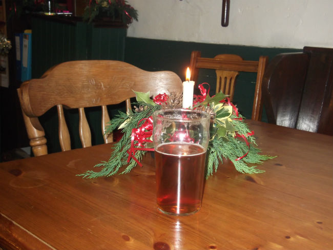 Festive Decorations at The Ship Blaxhall.