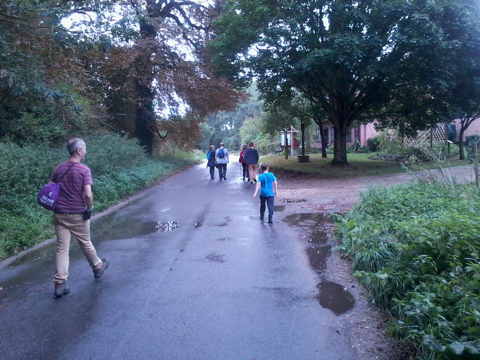 Walking through Thornham Magna on the Guild Social.