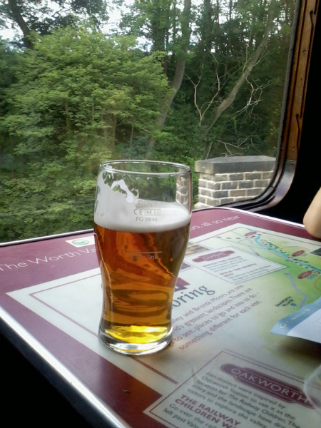 A treat on the train back to Keighley.