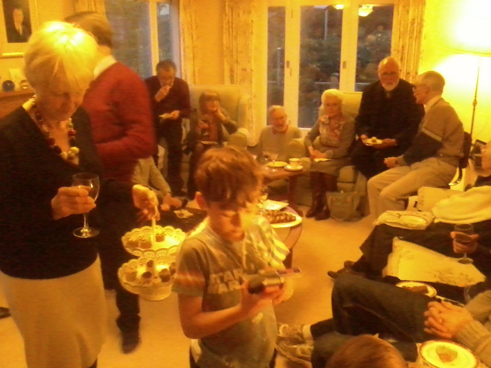 Woodbridge Ringers Gathered at Bruce & Gill Wakefield's home.