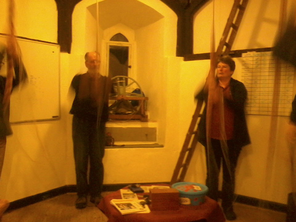 Ringing at Wickham Market - 2nd, Mary Garner, 3rd Chris Garner, 4th Kate Eagle, 5th Ruth Munnings & Tenor Ray Lewis.