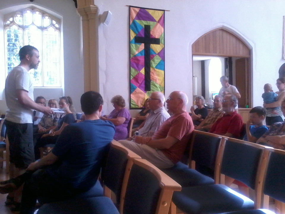 Chairman Ralph Earey leads the South-East District Meeting at Wickham Market.