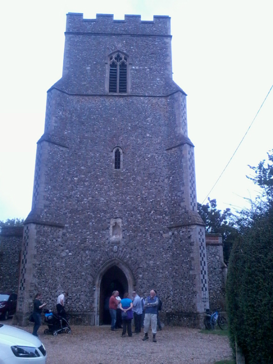 Ringing at Wickham Skeith on the Guild Social.