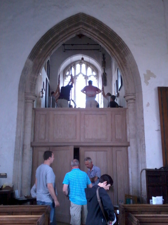 Rambling Ringers ringing at Wilburton.