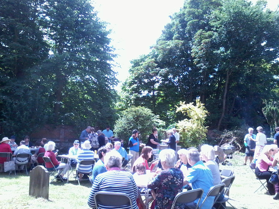 BBQ in churchyard of St Mary-the-Virgin in Woodbridge.