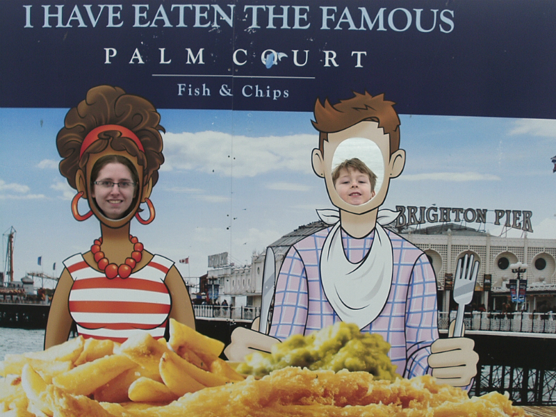 Ruthie and Mason getting into the seaside spirit.