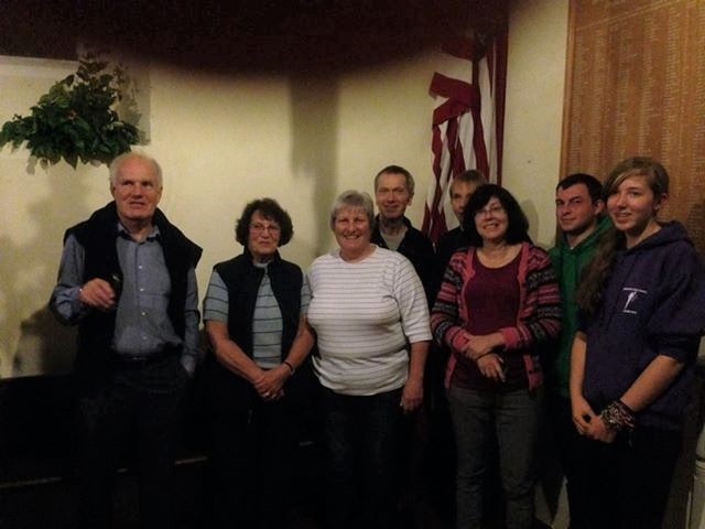 The band plus two locals after the quarter at Clopton.