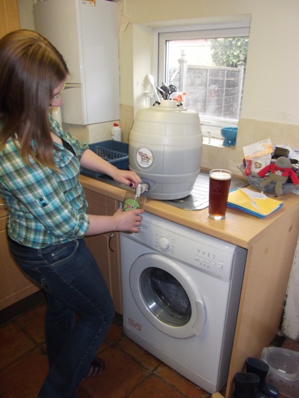 Ruthie doing her bar job...