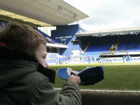 Mason before kick-off of his first proper Ipswich Town match.