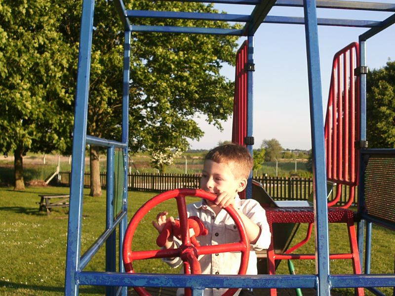 Mason enjoying Kingston Fields.