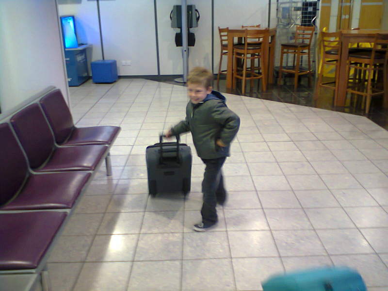 Mason at Edinburgh Airport.