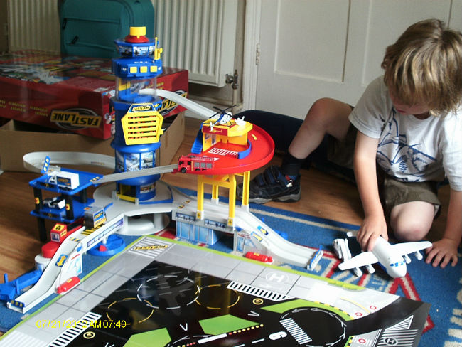 Mason with his airport.