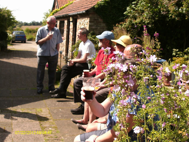 Enjoying the sunshine in the Suffolk countryside.