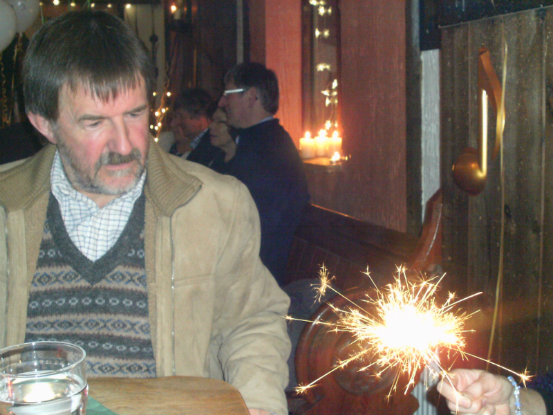 Brian Whiting eyes a sparkler up with some suspicion...