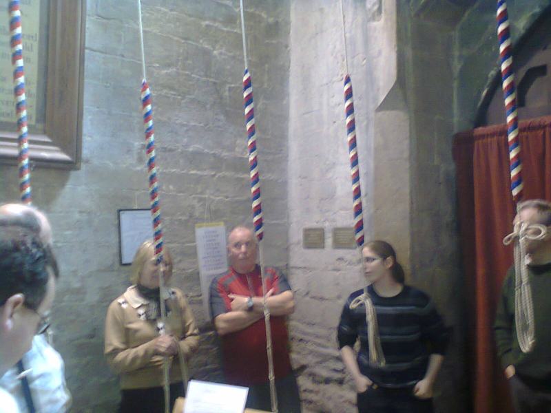 The leaning tower of Surfleet from the inside.