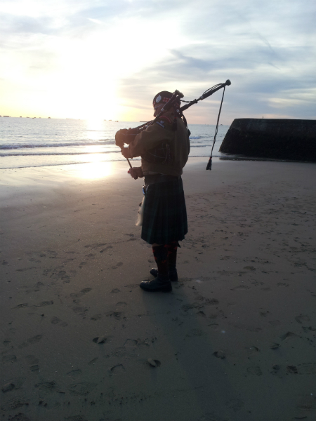 Ron on Gold Beach, 6th June 2014.