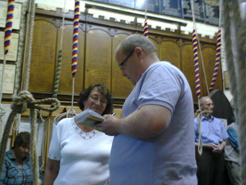 Diana being interviewed.