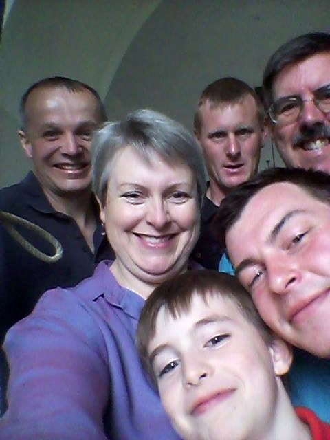 The band from Richard Stevens' first quarter at Sweffling. l to r - Richard Rapior, Suzanne Stevens, Richard Stevens, Ian Wright, Tim Stanford & Jonathan Stevens.