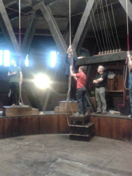 Alex Tatlow & Louis Suggett on the tenor at Liverpool Cathedral.