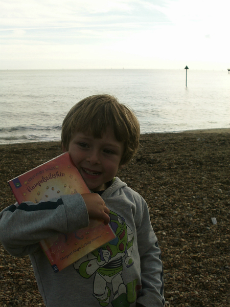 Mason on Felixstowe beach.