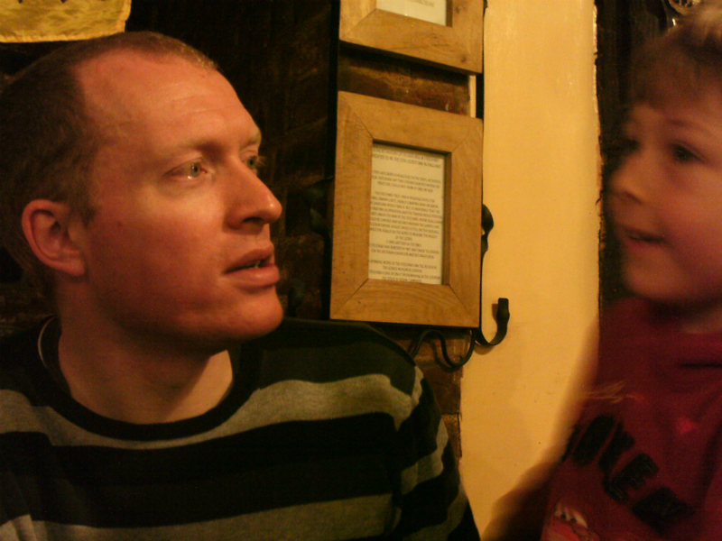 Mason informing me of something in the Bell & Steelyard.